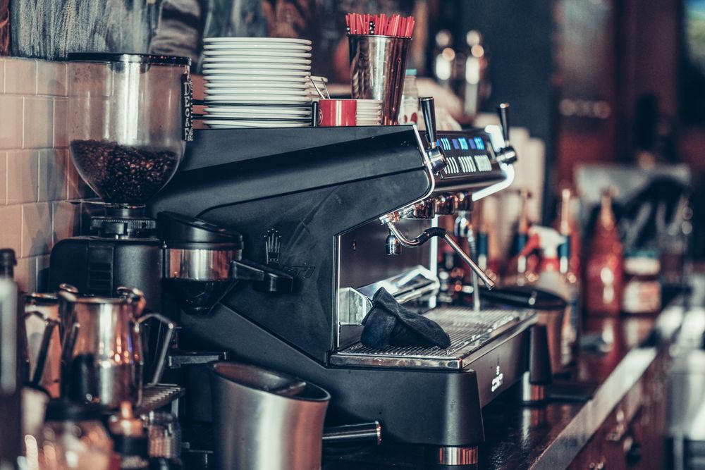 Vue 2 — Machine à café professionnelle